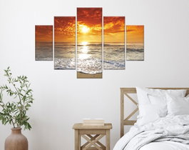 Wallity Cuadro Decorativo de MDF Multicolor (5 Piezas)